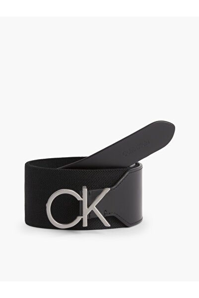 Calvin Klein Women Black Smooth 5Cm Re-Lock High Waist Belt