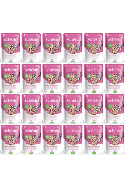 Other Hrană umedă pentru pisici SCHESIR Adult Ton cu Pui și Șuncă 24x85g