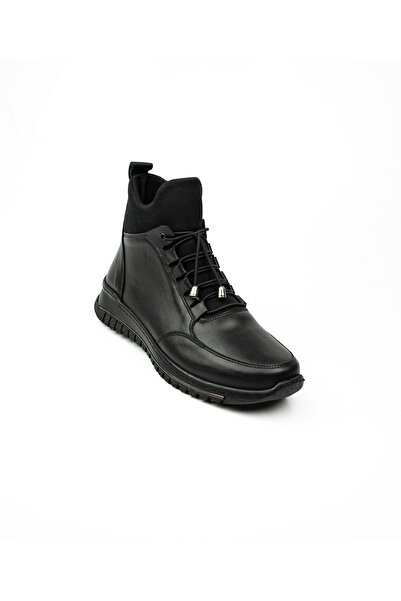 BABALİ 10159 Ghete de damă din piele neagră Mym