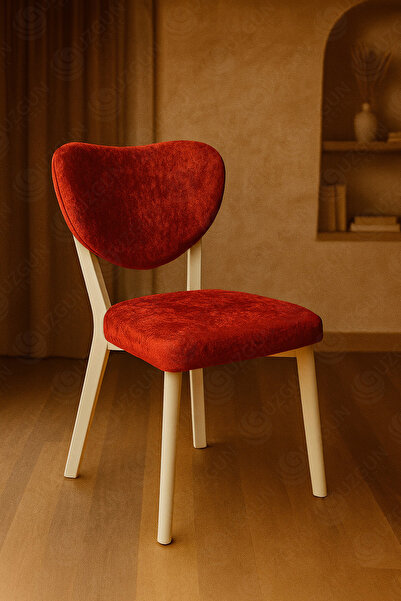 GUZGUN Bohem Elma Tarz Lüks Kadife Sandalye Kılıfı – Modern, Esnek, Yıkanabilir Sandalye Örtüsü l Kirmizi