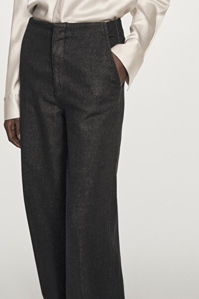Massimo Dutti Yüksek bel geniş paça jean