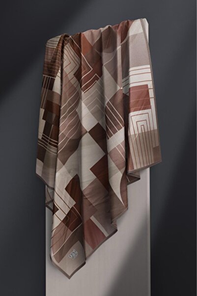 Levidor Striped Geometric Classic Pattern Sparkling Crystal Scarf