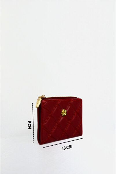 Mazel Design 6652 Kapitone Desenli İthal Cüzdan - Çok Gözlü, Fermuarlı, Şeffa...