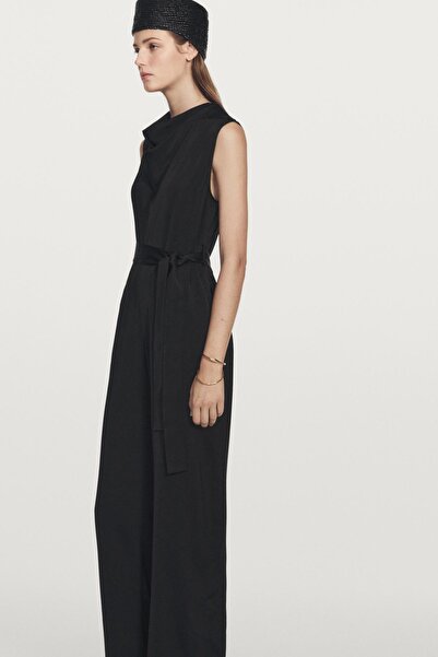 Massimo Dutti Uzun dökümlü saten yüzeyli tulum