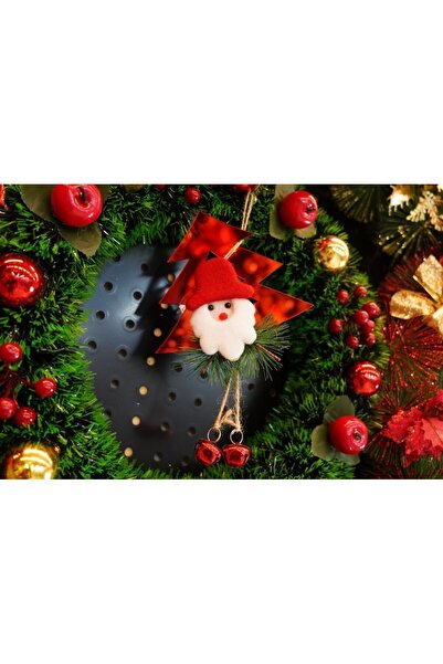 Bibilel Christmas tree ornament with bells, Red, Glossy, 15x20 cm, Acrylic, Indoor/Outdoor