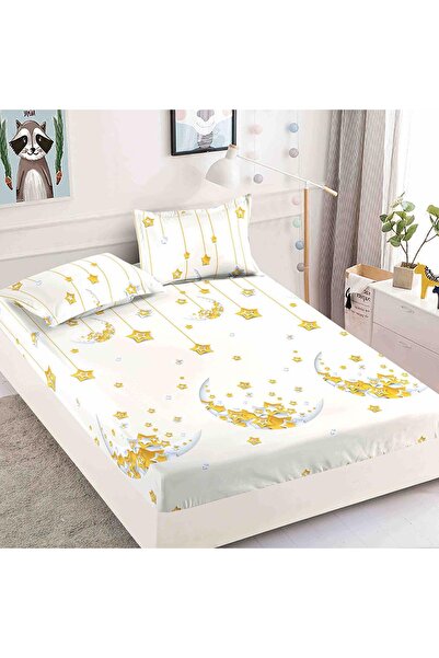 OEM Double bed cover set with elastic, 3 pieces, 180x200cm