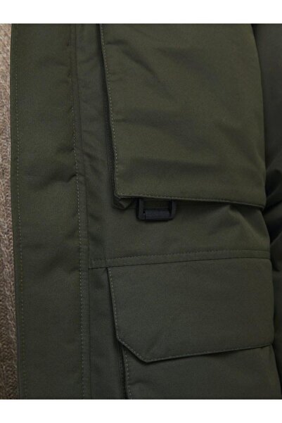 Jack & Jones Men's Wind Resistant Faux Fur Hooded Parka - Star