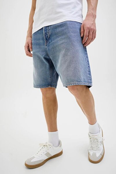 Jack & Jones Mavi Erkek Yüksek Bel Bol Kesim Denim Şort 12269533_JJITONY JJORIGINAL SHORTS