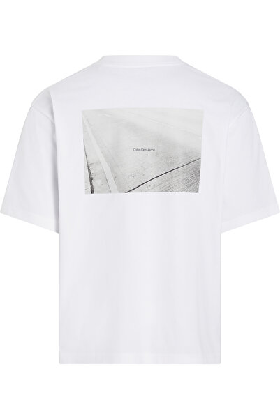 Calvin Klein Men Bright White Crew Neck Ombre City T-Shirt