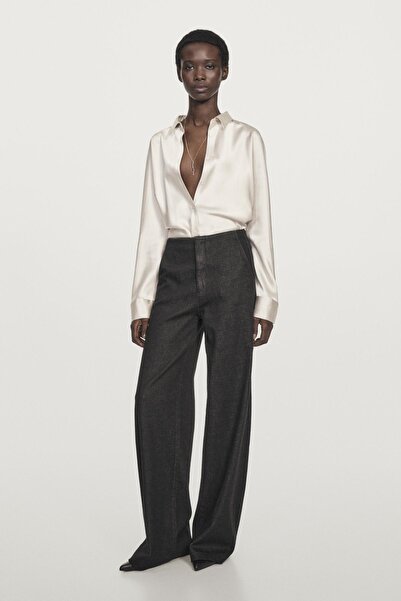 Massimo Dutti Yüksek bel geniş paça jean