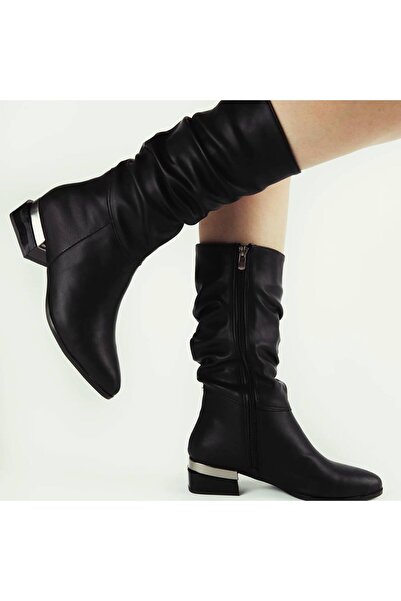 Florinda Kadın 37 Cm Baldır Genişliğine Uygun Esnek Arkadan Gizli Lastik Deta...