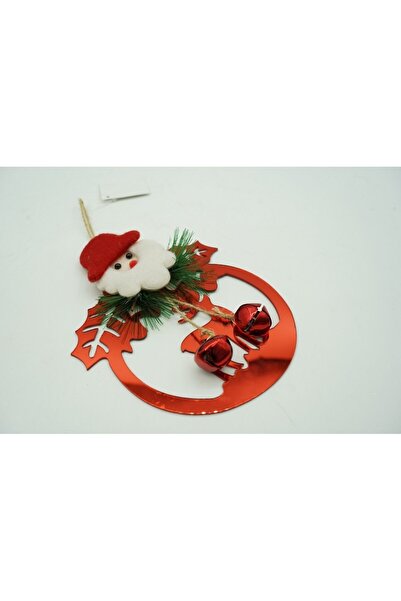 Bibilel Reindeer Christmas Tree Ornament with Bells, Red Glossy, 15x20 cm, Acrylic, Indoor/Outdoor