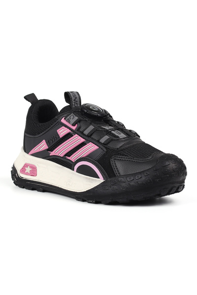 KAJILA Girl's Black Casual Sneakers |   Comfortable Walking and Running Sneaker - Stylish and Durable Design