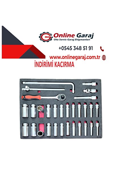 Rico 1/2 Yıldız Ve 6 Köşe Lokma Takımı Seti Dolu Takım Arabası içi