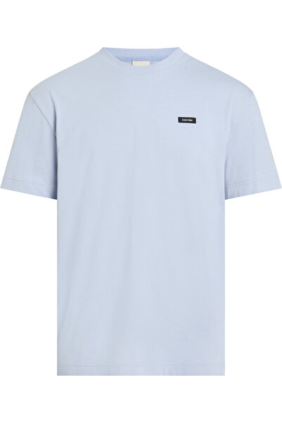 Calvin Klein Men Zen Blue Crew Neck Regular Fit Cotton T-Shirt