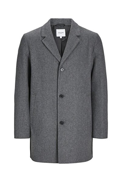 Jack & Jones Erkek Gri Jwhmorten Wool Coat Parka 12178870-Greymelan