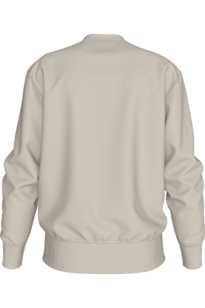 Calvin Klein Men Moonbeam Logo Embossed Crew Neck Sweatshirt