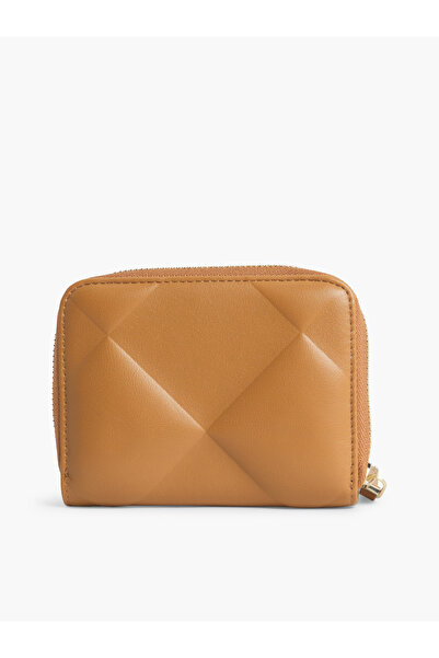 Calvin Klein Women Brown Sugar Re-Lock Quilt Medium Wallet