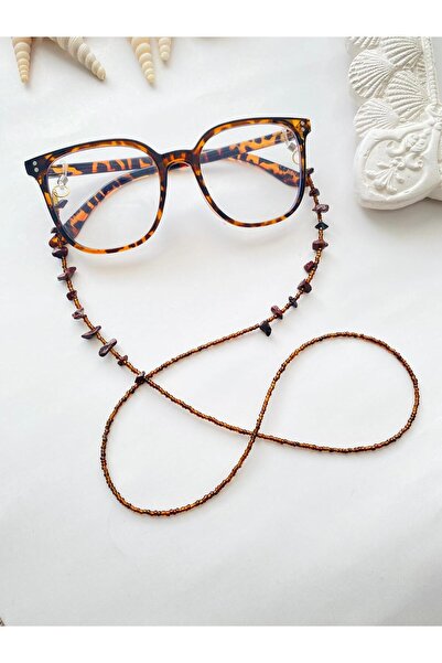 LiKESUN Handmade Beaded Eyeglass Cord 70 cm – Natural Stone Detail