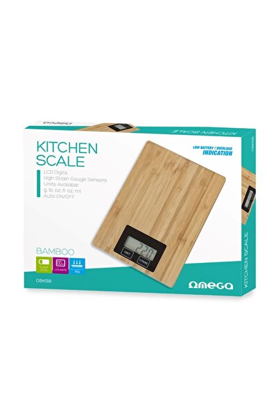 Omega Automatic Bamboo Kitchen Scale (grams)