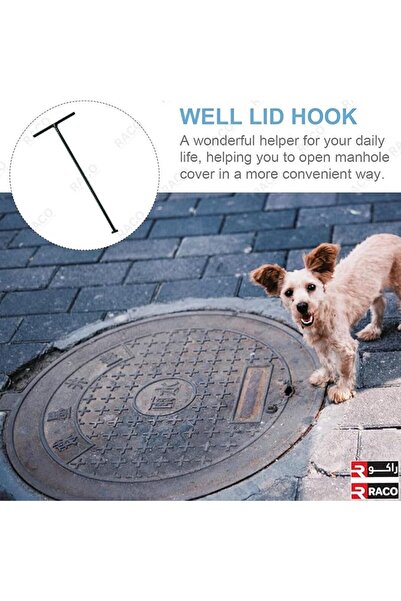 Raco Manhole Open Key - Universal Manhole Lifting Key with Leather Gloves (Pack of 2)