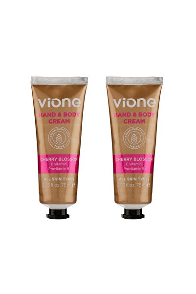 vione SET 2pcs x Moisturizing body and hand cream Cherry Blossom 75ml