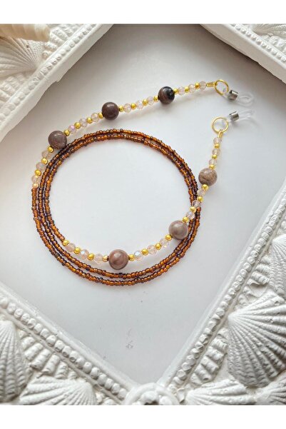 LiKESUN Handmade Beaded Eyeglass Cord 70 cm – Natural Stone