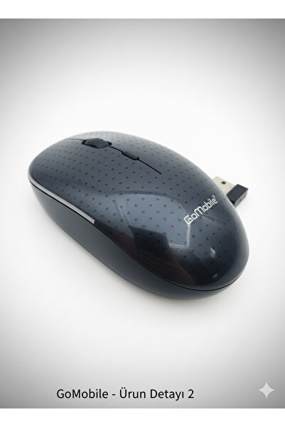 Emaar Market Store Kablosuz Sessiz Mouse – Siyah, 2.4 GHz USB Alıcılı, Ergono...