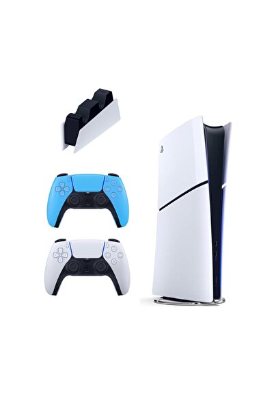 Sony Playstation 5 Slim Digital 825 GB + Şarj İstasyonu + 2. Mavi Dualsense İthalatçı Garantili