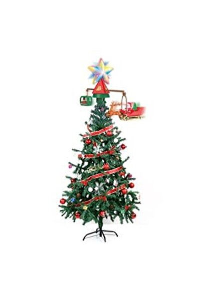 Craciun Rotating Christmas Tree Top with LED Light & Music