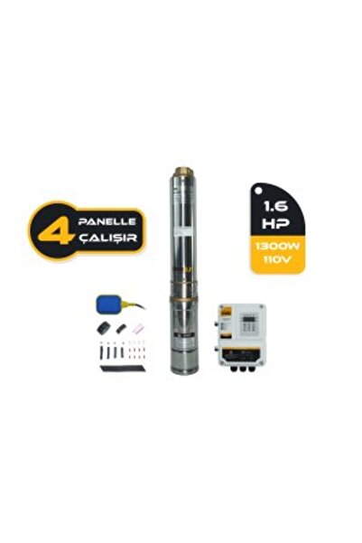 MEXXSUN - İnges 4 adet güneş paneliyle çalışan SOLAR DC POMPA 110 Volt 1300 Watt 1.6 HP