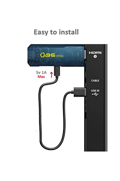 JUNGLEE Q96 TV STİCK 4k Ultra Hd Android Tv Box Tv Stick Ram:8gb Rom:128gb Android 11 Media Player