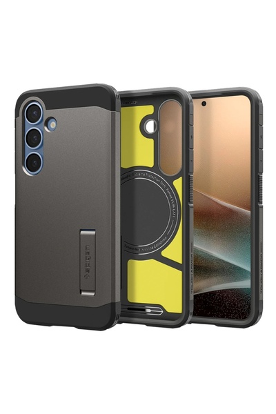 Spigen Carcasă pentru Samsung Galaxy S25, Tough Armor rezistentă la șocuri - Gri