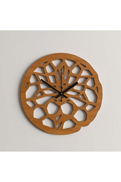 4gdran ساعة حائط خشبية بتصميم حلزوني وهندسي