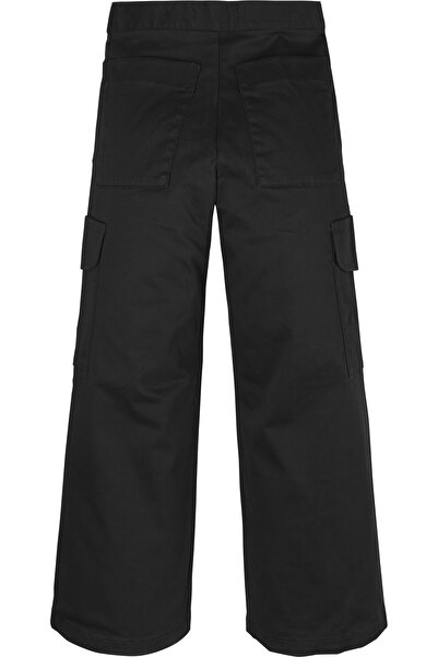 Calvin Klein Girls Black Boot Cut Clean Utility Cargo Trouser