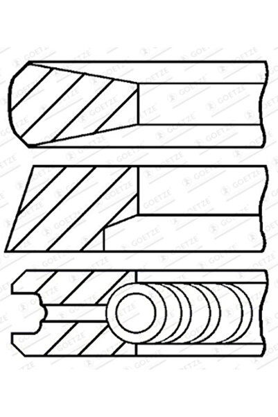 GOETZE ENGINE Set Segmenti Piston Mercedes-benz Atego 2 2004-2021 Bifuel