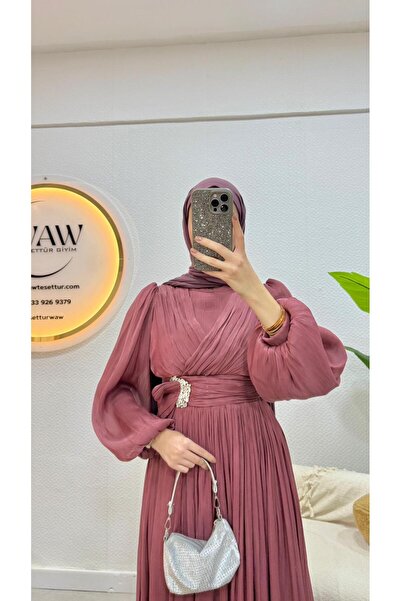 waw tesettür Yeni Sezon Asel Elbise Abiye