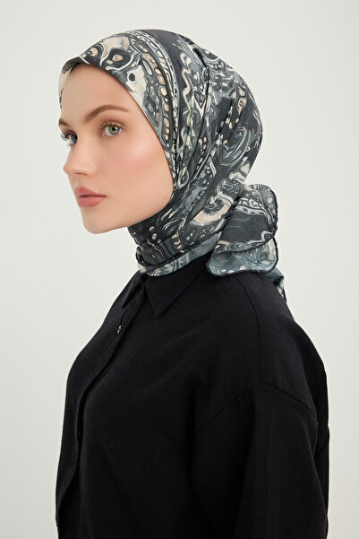 ipekistanbul Eșarfă cu model Efilia - Cosmic Paisley - Negru