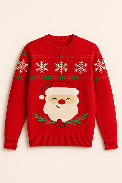 Katia&Bony Women's Christmas Themed Sweater Red