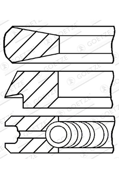 GOETZE ENGINE Set Segmenti Piston Iveco Stralis 2/Trakker 1/Trakker 2