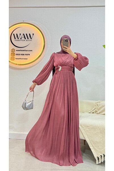 waw tesettür Yeni Sezon Asel Elbise Abiye