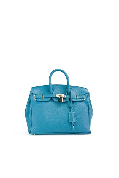 Posete Fagaras Poseta Piele Baby Edith - Albastru, 1 Compartiment, 3 Buzunare, Bareta Reglabila max. 119 cm