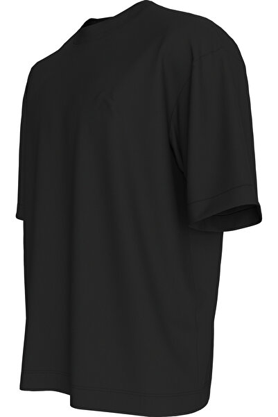 Calvin Klein Men Black Crew Neck Interlock T-Shirt