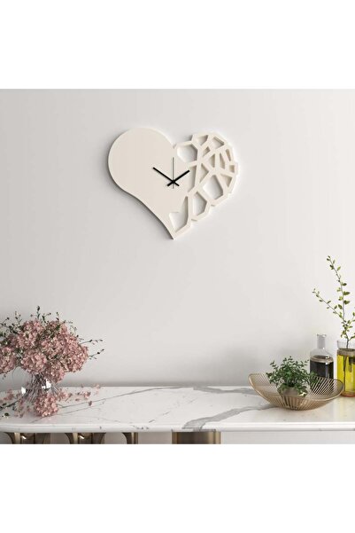4gdran ساعة حائط خشبية بتصميم قلب