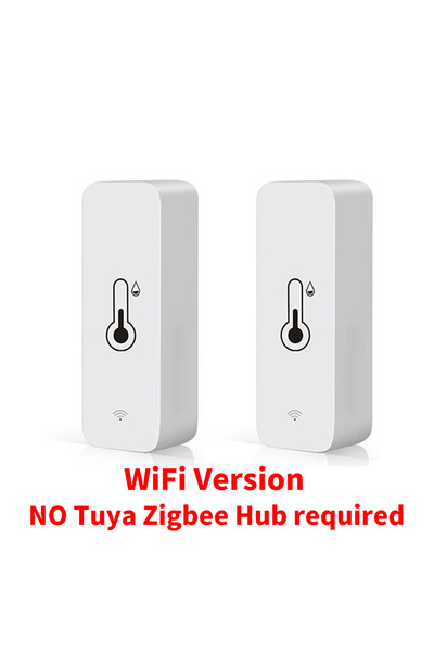 Choice1 قطعتان من مستشعر درجة الحرارة والرطوبة الذكي Tuya WiFi يعملان بالبطار...