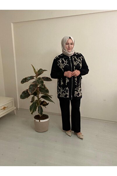 Aynaz NAKIŞ İŞLEMELİ FERMUARLI TAKIM