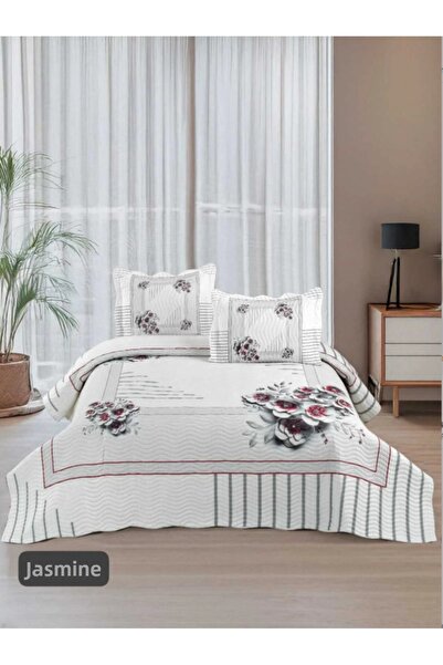 Örtüm Double Quilted Bedspread, Classic Pattern Model - Jasmin (250 X 260cm)