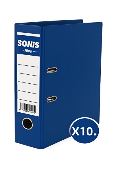 Sonis Dosar din plastic cu lamele late albastru 10 buc