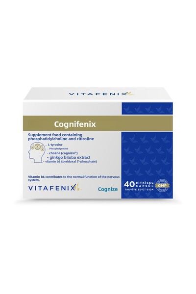 Vitafenix Cognifenix Food Supplement Containing Phosphatidylserine and Chitocolin 40 Capsules