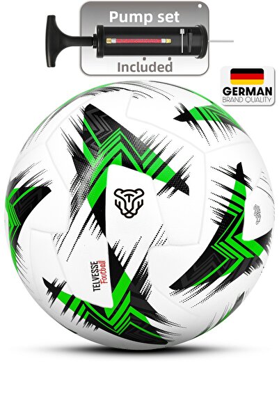 Telvesse Professional Football Ball 2025 European Pumpable Hard Ground Carpet Field Soccer Ball No5 Green 525